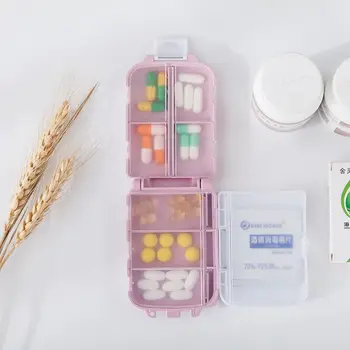 8 Încinge Pilula De A Organiza Pentru Tablete Medicina De Călătorie Cutie Cu Inel De Etanșare De Zi Cu Zi Pastila Caz Portabil Medicina Vitamina Caz Container