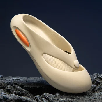 Bărbați Papuci de Plaja, Flip-Flops EVA Moale, Non-alunecare Unic de Baie, Sandale cu Platforma Fund Gros Respirabil Design de Lux Casual Moale