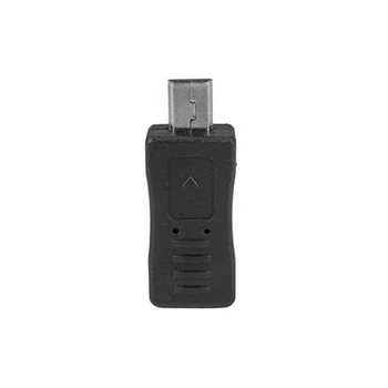 1 buc Negru Micro USB Feminin Mini USB de sex Masculin Încărcător Adaptor Convertor Adaptor