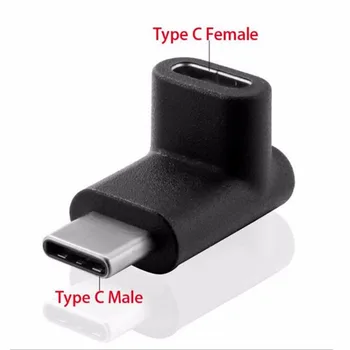 5pcs 90 de grade cot USB 3.1 Tip C de sex masculin la feminin USB-C adaptor video extensie plug
