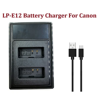 LP-E12 Încărcător de Baterie LCD Dual USB Incarcator Pentru Canon EOS M, M50, M100 M200 M50 2 100D Sărut X7 aparat de Fotografiat Digital Încărcător