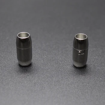 2 buc/lot Gaura de 6mm din Otel Inoxidabil Magnetic Extensibil cu Mecanism de Blocare pentru Cablul de Piele Magnet Dantela Catarame Brățară Bijuterii DIY