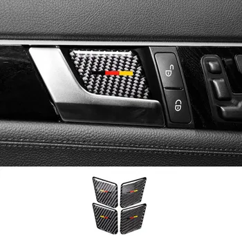 Fibra de Carbon Ușa Interioară se Ocupe de Bol cu Decor Acoperi Trim 4 buc Pentru Mercedes Benz GLK X204 2008-2015 Auto Accesorii de Interior