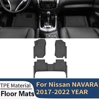 Pentru Nissan NAVARA NP300 LHD RHD 2017-2022 Auto Covorase Toate-Vreme TPE Covorașe Inodor Pad Tava de Accesorii de Interior