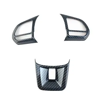 3Pcs/Set ABS Volan Masina Butonul de Acoperire Autocolant Decor Interior pentru MG5 MG6 MG HS ZS Styling Auto din fibra de Carbon