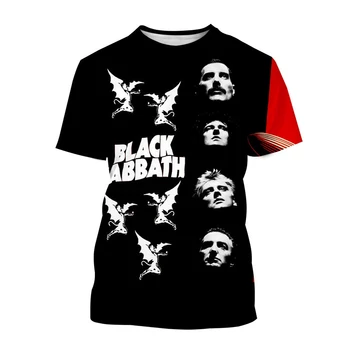 Trupa britanica Black Sabbath 3D de Vară pentru Bărbați Hip-hop Print Cool tricou Unisex Rock Punk cu mânecă Scurtă de Moda de Top Casual Trupa britanica Black Sabbath 3D de Vară pentru Bărbați Hip-hop Print Cool tricou Unisex Rock Punk cu mânecă Scurtă de Moda de Top Casual 2