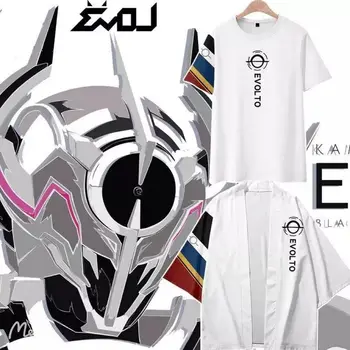 2022 NOI Kamen Rider Evol Imprimare 3D Gât Rotund cu Maneci Scurte T-shirt Kimono de Vară Populare Anime Japonez Streetwear Plus Dimensiune
