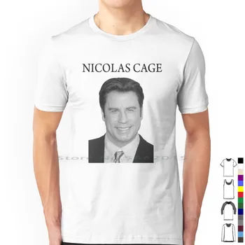 Nicolas Cage, John Travolta Faceoff Tricou 100% Bumbac John Travolta Fata Pe Nic Cage Ciudat Wickerman Nicolas Cage Fata Con