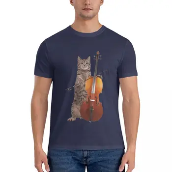 Violoncel Pisica - Meowsicians Clasic T-Shirt t-shirt barbati T-shirt scurt