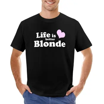 Viața Este mai Bine Blonda Tricou tricou barbat grafic t shirt haine drăguț fruit of the loom mens t shirt