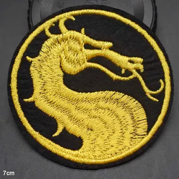Rotunde Aur Dragon De Fier Pe Muritor Haine Brodate Luptă Patch Pentru Autocolante Îmbrăcăminte Îmbrăcăminte Îmbrăcăminte Accesorii