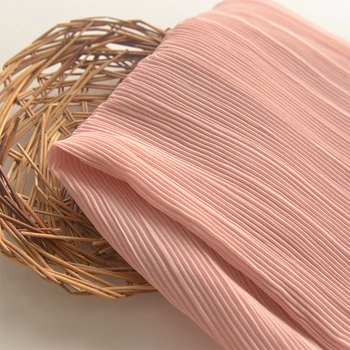 Roz organ de textura tesatura de sifon de Vară fusta lunga, pantaloni scurți rochie de mici haine rochie tesatura