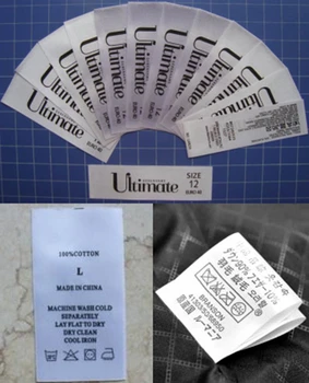 Țesute de îngrijire îmbrăcăminte etichete de imprimare personalizate se spală etichete