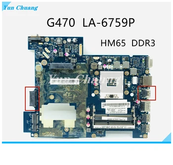 PIWG1 LA-6759P Placa de baza Pentru Lenovo Ideapad G470 Laptop placa de baza HM65 DDR3 GMA HD 3000 Cu HDMI Test 100% de lucru