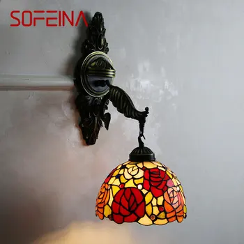 SOFEINA Tiffany Lampă de Perete LED-uri Vintage Design Creativ Tranșee Lumina pentru Casa Living Hotel Coridor Decor