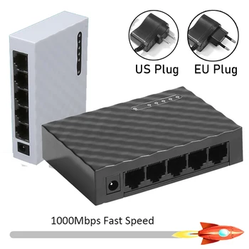 5 Port Gigabit Comutator de Rețea Ethernet 10/100/1000Mbps Ethernet Desktop Inteligent de Comutare RJ45 Hub Internet Splitter
