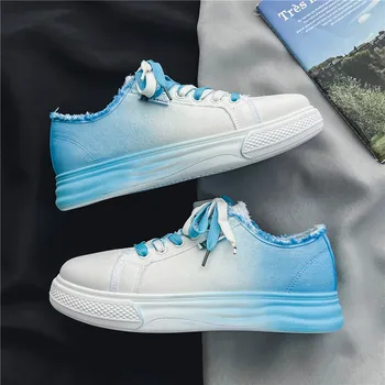 Gradient De Culoare Bărbați Panza Pantofi Respirabil Confortabil Primavara Toamna Plat Modă În Aer Liber Încălțăminte Masculino Zapatillas Hombre