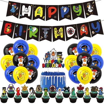 Gâscă Gâscă Rață Happy Birthday Party Consumabile Joc Balon Latex Fundal Tort Fân Banner Home Garden Decor Copil De Dus