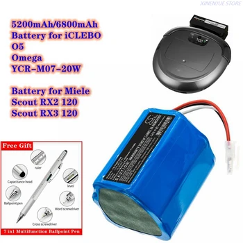 Aspirator Robot Baterie 5200mAh/6800mAh YCR-MT12-S1 pentru iCLEBO Omega O5, YCR-M07-20W, pentru Miele Scout RX2 120,Scout RX3 120