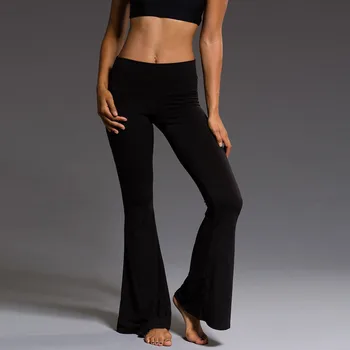 Moda de Fitness Flare Pantaloni Femei Mare Elastic Talie-Clopot fund Pantaloni Lungi Skinny Casual Solid Dans Pantaloni Skinny Pantaloni
