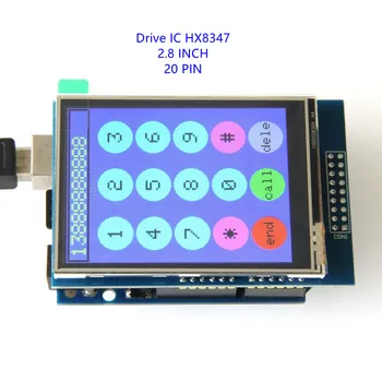2.8-inch HX8347 ecran TFT LCD cu ecran tactil color ecran modul de afișare pot fi introduse direct în UNO Mega2560