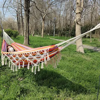 De înaltă Calitate 200x150cm Hamac Leagăn de Grădină Pat de Dormit Dantelă Romantică în aer liber Camping Agățat Scaun Portabil
