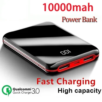10000mAh Display Mini-Banca de Putere cu Acumulator Extern Power Bank pentru Xiaomi lphone 30000 mAh Încărcător Portabil