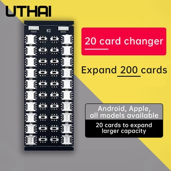 Card Changer Multi-card Dispozitiv Extern Slot pentru Card Android Apple Universal 20 de Expansiune cu Capacitate Mare de Telefon Mobil Cartela Sim