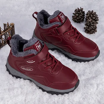 Iarna zapada ghete Femei pantofi pentru Bărbați cizme pentru Femei cizme glezna Pluș Cald, confortabil, rezistent la apa anti-derapare platforma de Mama pantofi