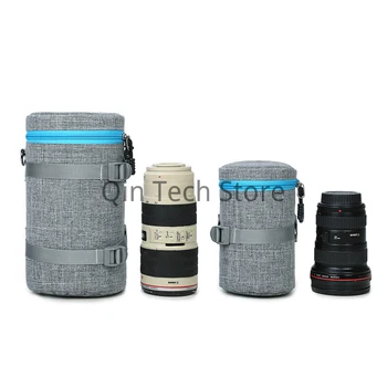 Portabil Gros Căptușit Lentilă aparat de Fotografiat Husă de Protecție Rezistent la Apă Rezistent Sac Obiectiv Pentru Canon Nikon Sony DSLR Lens case