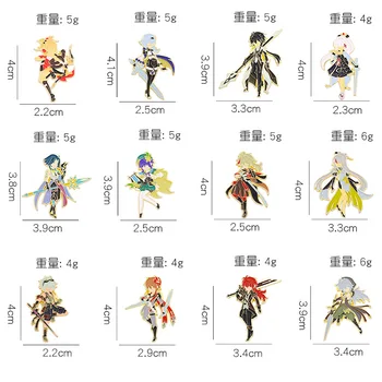 Genshin Impact Email Ace Insigna Metalică Caracter De Ras Hutao Venti Kazuha Desene Animate Periferice Joc Accesorii De Îmbrăcăminte Brosa