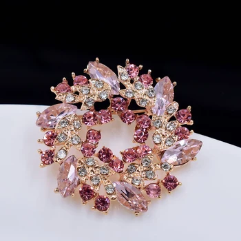Noua Moda Floare Broșă De Cristal Pentru Femei De Moda Broșă Pin Buchet De Flori Stras Broșe Și Ace Eșarfă Clip Cadouri Bijuterii