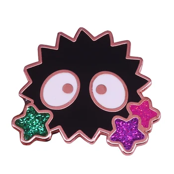 Funingine sprite email pin sclipici curcubeu stele brosa Spirited Away insigna anime bijuterii drăguț fantomă ace Halloween accesoriu cadou