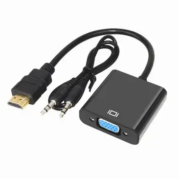 100buc/lot compatibil HDMI LA VGA Cu Audio Cablu USB Și Adaptor de Alimentare 1080P HDMI Converter Pentru PS3 PS4 XBOX HDTV