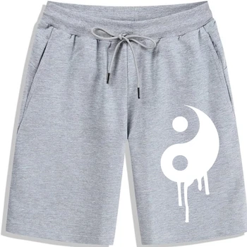 Picură Yin & Yang Simbol Grafic Imprimat Bărbați pantaloni Scurți Religie Swag Pace Iubesc Barbatii pantaloni Scurți rece, Plus imprimare bărbați pantaloni Scurți