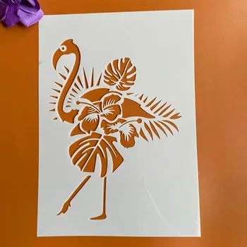 A4 29 *21cm BRICOLAJ Sabloane Pictura pe Perete Album de Colorat Relief Album Decorative de Hârtie Șablon Carte,de perete animale flamingo