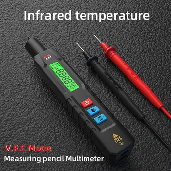 BSIDE Termometru Digital Multimetru Auto Senzor Inteligent Pen Tester de Tensiune AC-DC Ohm Hz Tensiune fără contact Metru Multimetre