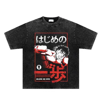 Hip Hop Bărbați T-Shirt Streetwear Nouă Provocare Anime Print T Shirt 2023 Vara cu Maneci Scurte Harajuku Bumbac Casual Barbati Tricou
