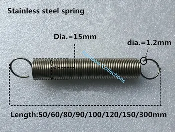 Extensie din oțel inoxidabil Sârmă de arc dia. 1.2 mm /Exterior dia. 15mm Lungime 50/60/80/100/120/150/300mm Tensiune de primăvară