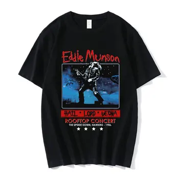 Eddie Munson Grafică de Imprimare T-shirt pentru Bărbați Moda Estetice tricouri Streetwear Bumbac Confortabil Tricou