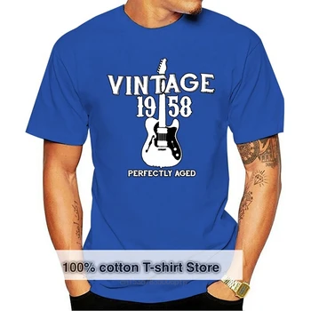 Amuzant barbati tricou noutate tricou femei de 60 de ani de Epocă Rocker Design 1958 Retro Tricou T-shirt