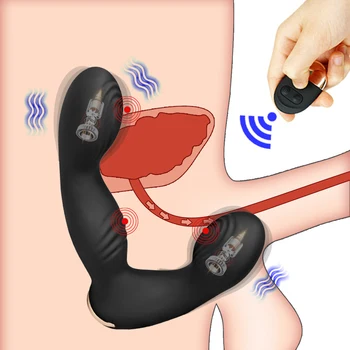 Masculin, Prostata pentru Masaj Vibrator Butt Plug Wireless de la Distanță Anale, Vibratoare Jucarii Sexuale Pentru Barbati Masturbator Anal Plug Vibrator pentru Femei