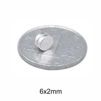 50~1000pcs 6x2 Mini Mici Magneți puternici 6mmx2mm Frigider N35 Magnet Neodim disc 6x2mm Magneți Permanenți 6*2 electro magnetice