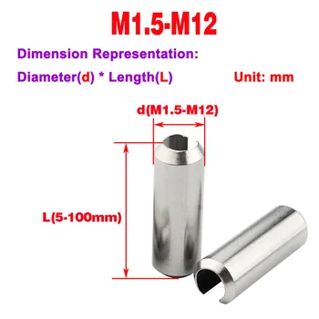 304 Din Oțel Inoxidabil Elastic Cilindric Știft / Cui Spintecat / Știft De Fixare Spring Pin / Hollow Pin Ax M1.5-M12