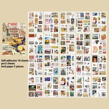 20 de Coli de Epocă Zână Autocolant pentru DIY Scrapbooking și Albumul Decor Vintage Ambarcațiuni de Hârtie cu INS Stil de Design Handmade