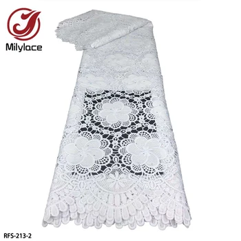 Culoarea albă de Dantelă Tesatura Frumos Design de Înaltă Calitate, Dantela Tesatura Aspect Elegant Dantela pentru rochii de Mireasa RFS-213