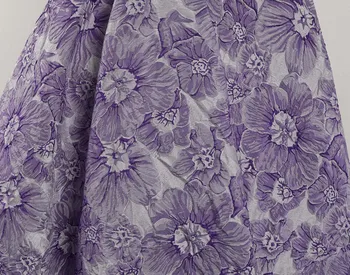 Floare violet Relief Tesatura Jacquard 150cm Larg - se vinde La Metru