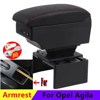 Pentru Opel Agila Cotiera Pentru Opel Agila Masina Cotiera cutie Interior USB LED conținut cutie de Depozitare accesorii