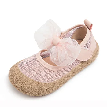 Lovitura Rezistent la Papion Copii Printesa Pantofi Fete Pantofi de Primăvară și de Toamnă 2023 Nou Copil Pantofi ochiurilor de Plasă Moale cu Talpi de Copii mici