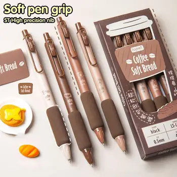 4 buc Pix cu Gel ST 0,5 mm Peniță de Cafea Model Apăsați Semnătura Pen Papetărie de Birou Amuzant Pix Student Consumabile